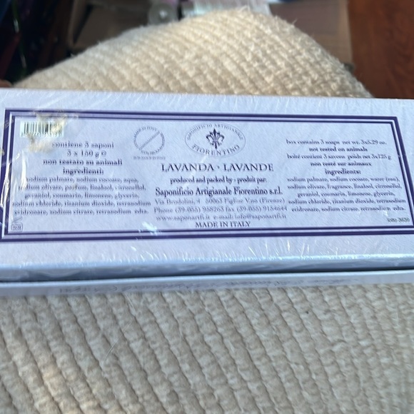 Saponificio Artigianale Florentino s.r.l Lavender Soaps 3X 150g. New Sealed! - Picture 3 of 3